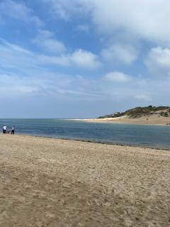 Looking across from the lunch spot towards Hayle Towans - we'd walked up those dunes a couple of hours earlier